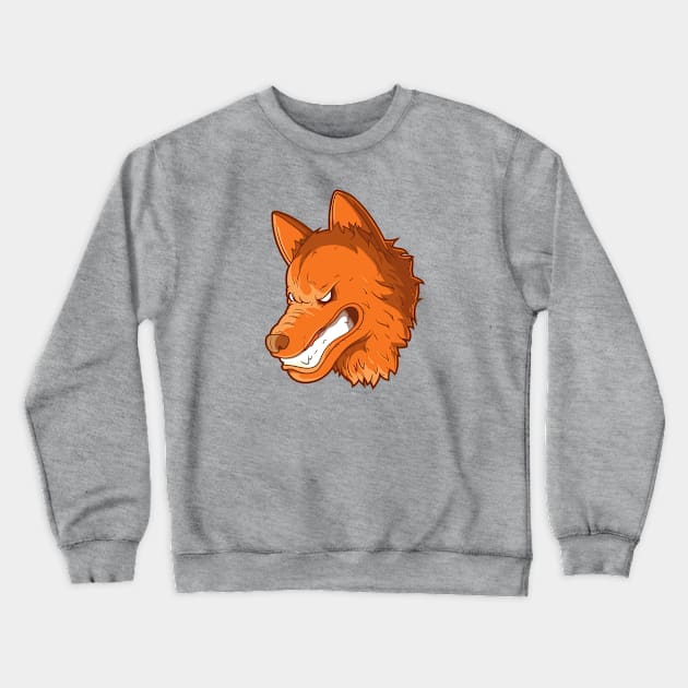 Angry Wolf Crewneck Sweatshirt by pedrorsfernandes